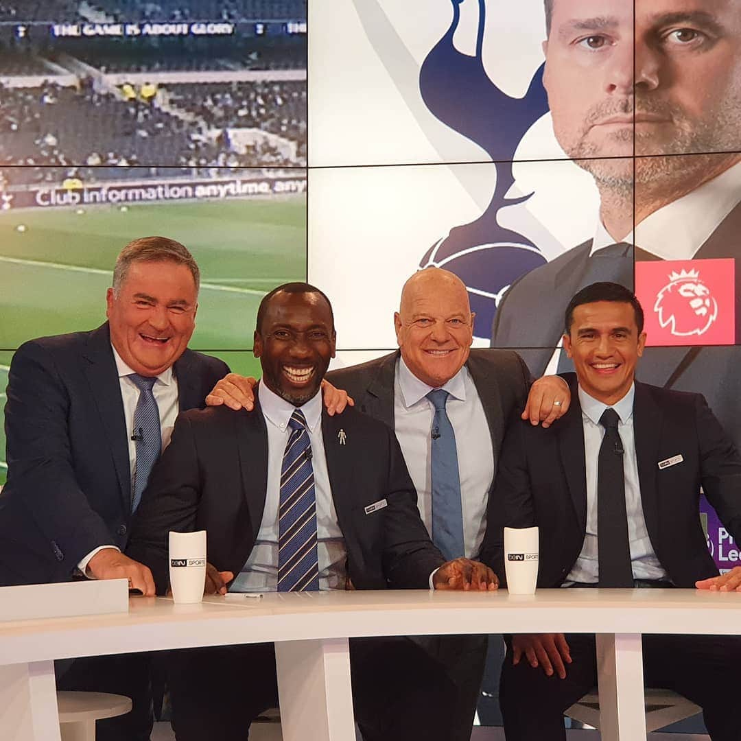 ティム・ケーヒルさんのインスタグラム写真 - (ティム・ケーヒルInstagram)「Massive weekend of football with the @beinsports crew @andy9gray @official_jfhasselbaink @keysrichardj 🤩📽⚽️」4月13日 20時49分 - tim_cahill