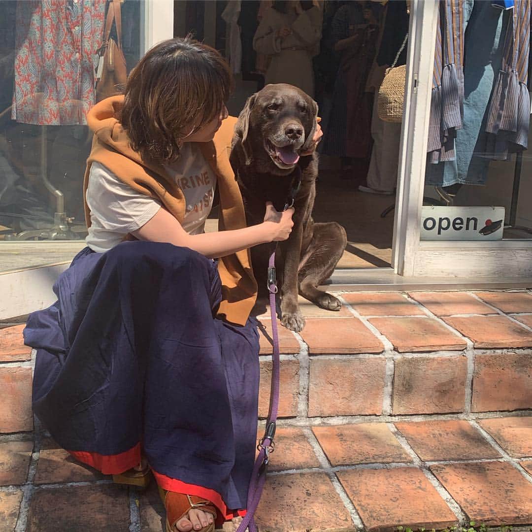 風間ゆみえさんのインスタグラム写真 - (風間ゆみえInstagram)「TentとBombonも来てくれたの、ありがとう〜🌸 @la_marine_francaise_official」4月13日 21時33分 - yumie_kazama