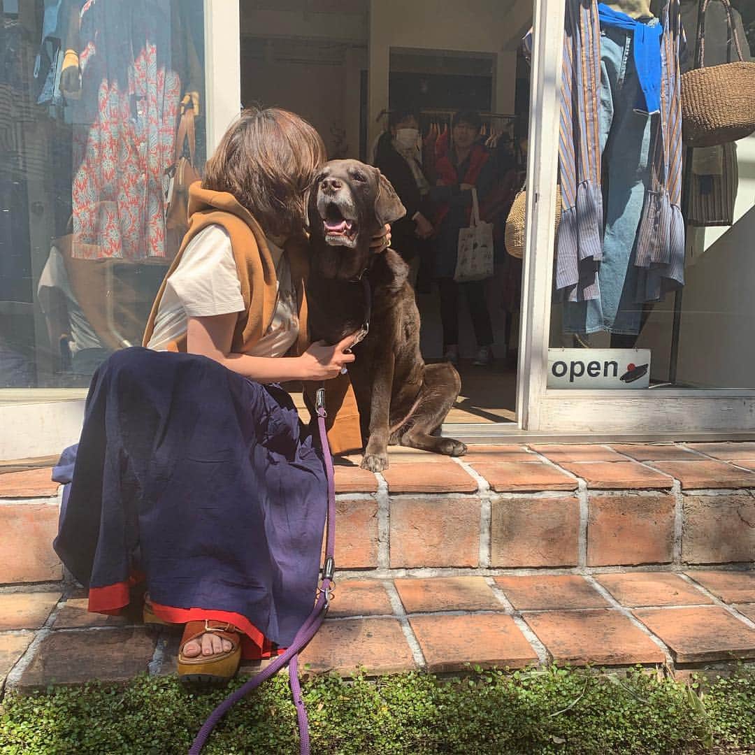 風間ゆみえさんのインスタグラム写真 - (風間ゆみえInstagram)「TentとBombonも来てくれたの、ありがとう〜🌸 @la_marine_francaise_official」4月13日 21時33分 - yumie_kazama