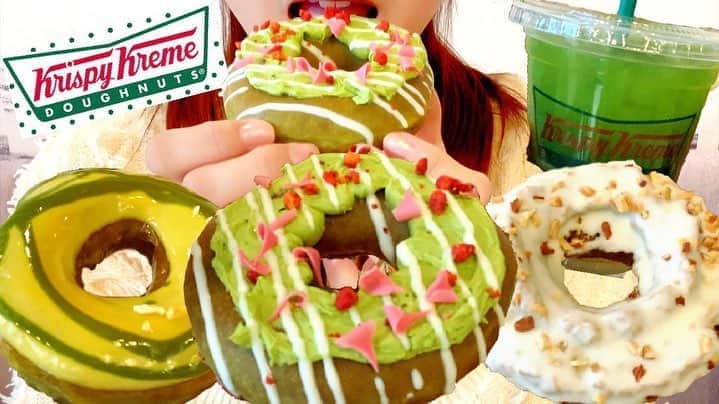 のインスタグラム：「スイーツちゃんねる🍰🍫 動画UPしました✨ ぜひプロフィールトップのリンクから動画をご覧ください☺️✨ ＊＊＊＊＊＊＊＊＊＊＊＊＊＊ Please subscribe  Sweets Channel Anmitsu ＊＊＊＊＊＊＊＊＊＊＊＊＊＊ #クリスピークリームドーナツ #クリスピークリーム  #ドーナツ #和茶ドーナツ #宇治抹茶 #宇治抹茶クリームストロベリー #シトラスグリーンティーリング #ほうじ茶オールドファッション #オールドファッション #宇治抹茶レモネード #クリスピーフローズン  #美味しい #おいしい #食べる  #スイーツちゃんねる #スイーツ #スイーツ好き #スイーツ女子 #スイーツ好きな人と繋がりたい #甘党 #甘いもの好き #甘いもの #甘い #満腹  #デザート #動画 #YouTube #食べるの大好き #eating #SweetsChannel」