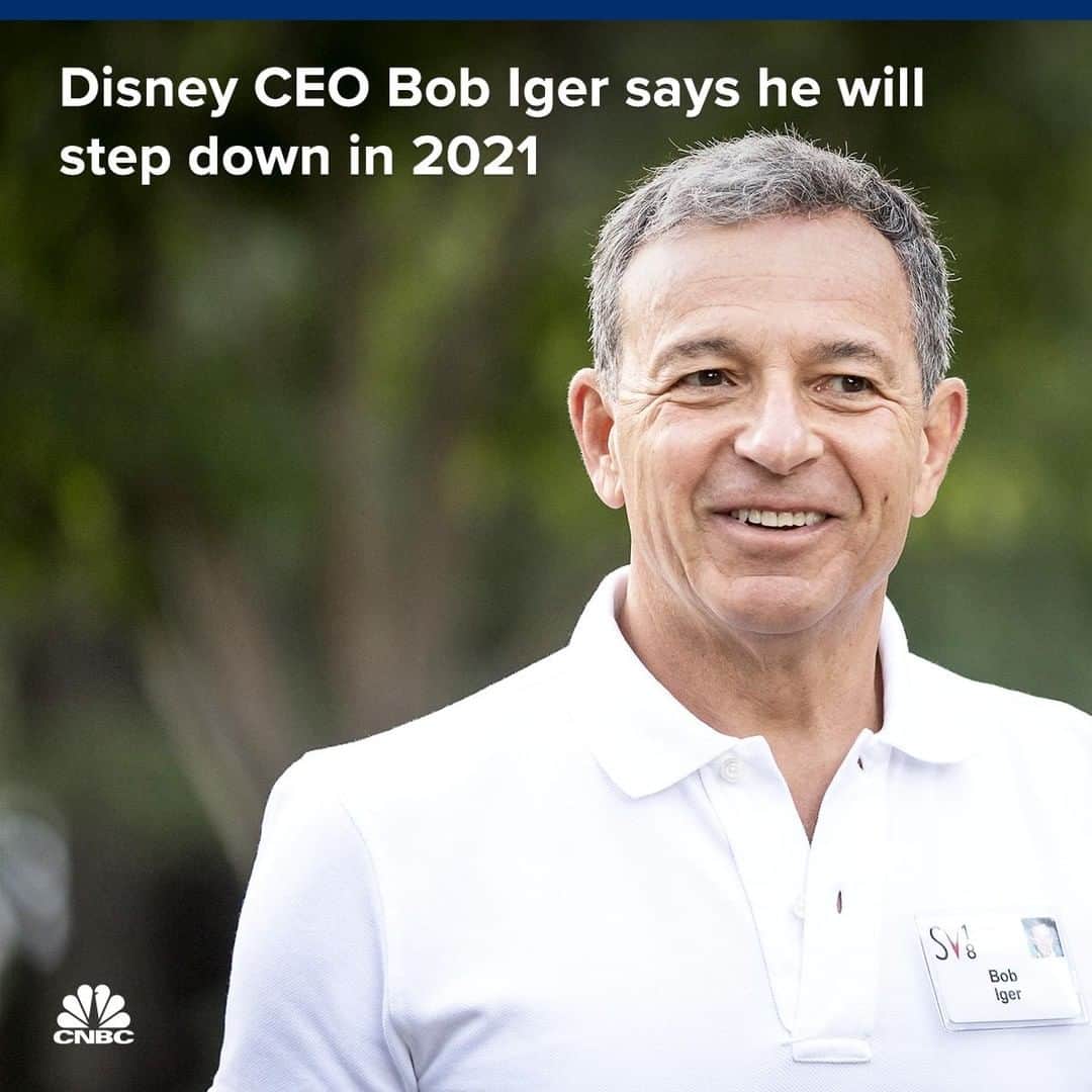 のインスタグラム：「Disney CEO Bob Iger said that he is definitely stepping down from his post at the company in 2021.⁣ ⁣ Key points:⁣ ⁣ ▪️A succession plan is in the works.⁣ ⁣ ▪️Iger has been the chief executive since 2005. He has been instrumental in many of Disney’s acquisitions, including Pixar in 2006, Marvel in 2009 and Lucasfilm in 2012.⁣ ⁣ ▪️There were rumors last month that Disney’s internal restructuring was setting up two top executives as potential successors to Iger. ⁣ ⁣ More, at the link in bio. ⁣ *⁣ *⁣ *⁣ *⁣ *⁣ *⁣ *⁣ #disney #bobiger #ceo #businessnews #CNBC⁣」