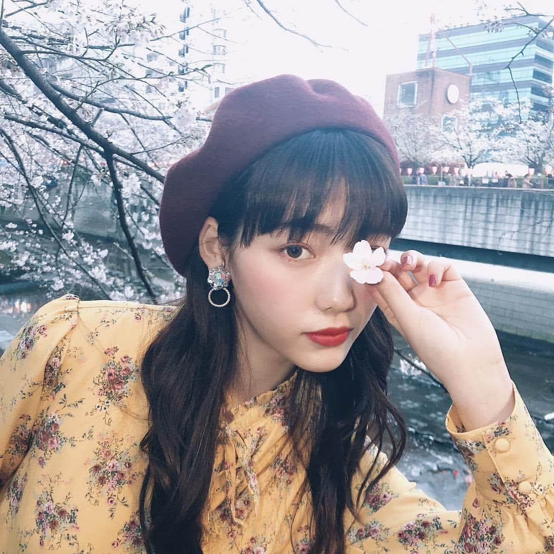 中村里帆さんのインスタグラム写真 - (中村里帆Instagram)「おはようございます🌸 ここ数日間喉の調子が悪くてカスカスガサガサなんですけど、早く治す必殺方法知りませんか....!!!!! #花びらは拾ったものだよ」4月14日 10時58分 - __rihostagram__