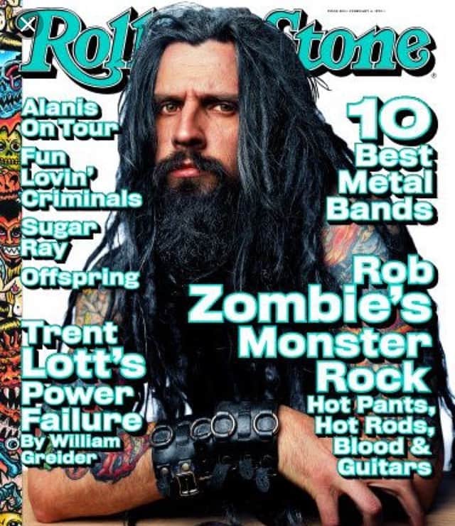 ロブ・ゾンビのインスタグラム：「Sing it! "On the cover of the Rolling Stone". On the cover back in 1999! Damn, 20 fucking years ago already. Anyone remember buying this issue? #rollingstonemagazine #robzombie #hellbillydeluxe」