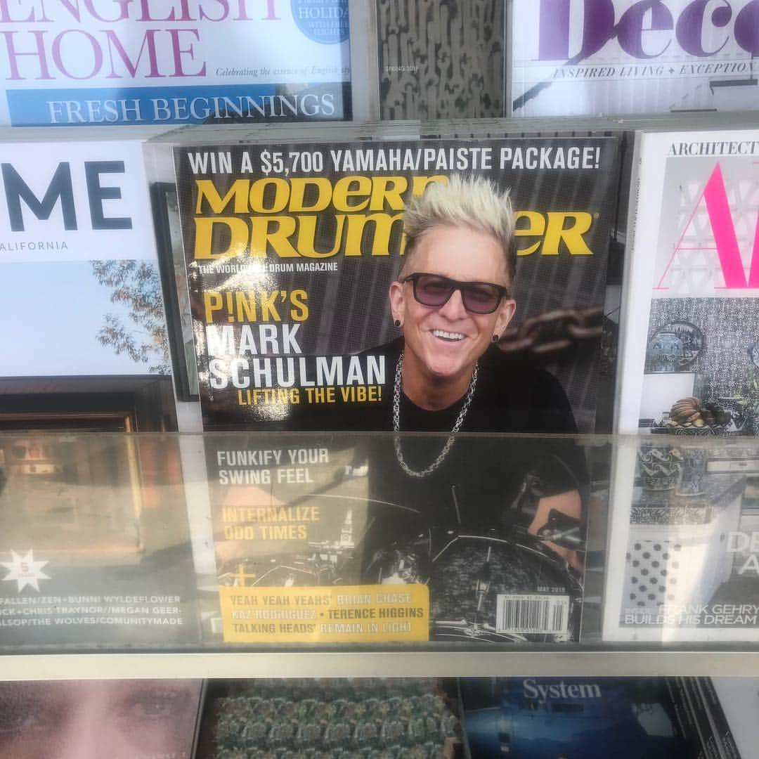 マーク・シュルマンさんのインスタグラム写真 - (マーク・シュルマンInstagram)「Look mom I’m on the news stand! @modern_drummer @markyplanet #goodmoments @billyamendola @gretschdrums @sabiancymbals_official @remopercussion @vicfirth @cymbolt @tocapercussion @roland_us @apogeedigital @sennheiser @gibraltarhardware @bigfatsnaredrum」4月14日 10時17分 - markyplanet