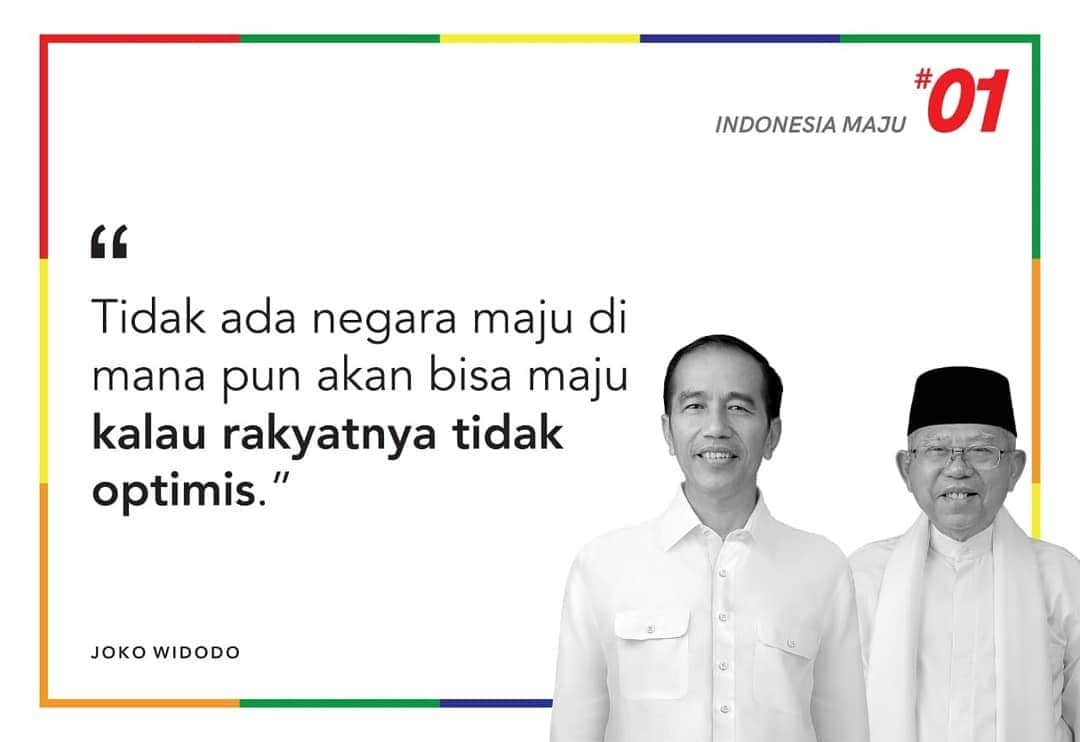 エリック・トヒルさんのインスタグラム写真 - (エリック・トヒルInstagram)「Pasangan Jokowi-Ma'ruf Amin menutup kampanye dan debat pilpres pamungkas dengan prima. Tetap dengan ide-ide segar untuk membangun ekonomi berbasis tehnologi dan industri kerakyatan demi kesejahteraan bangsa, serta terus menebar semangat dan sikap optimisme demi menuju Indonesia maju. Jokowi-Ma’ruf Amin akan menjamin rakyat dan bangsa Indonesia siap menuju kehidupan yang jauh lebih baik dan mampu bersaing serta berdiri lebih unggul dari negara-negara maju saat ini.  Menutup masa kampanye terbuka ini, saya ingin mengucapkan terima kasih kepada seluruh pendukung Jokowi-Ma'ruf Amin untuk seluruh doa dan dukungan yang tulus dan tidak ada hentinya. Saya mengajak seluruh pendukung paslon 01 untuk tidak menyianyiakan hak pilih nya dan datang ke TPS pada Hari Rabu, 17 April 2019. Kita coblos yang pakai Baju Putih, nomor urut 01, Jokowi Amin. Kita kawal terus proses demokrasi Bangsa ini dengan kegembiraan dan kerukunan. Kita teruskan perjuangan kita, menuju INDONESIA MAJU.  #01IndonesiaMaju (source 📷 : Antarafoto)」4月14日 1時54分 - erickthohir