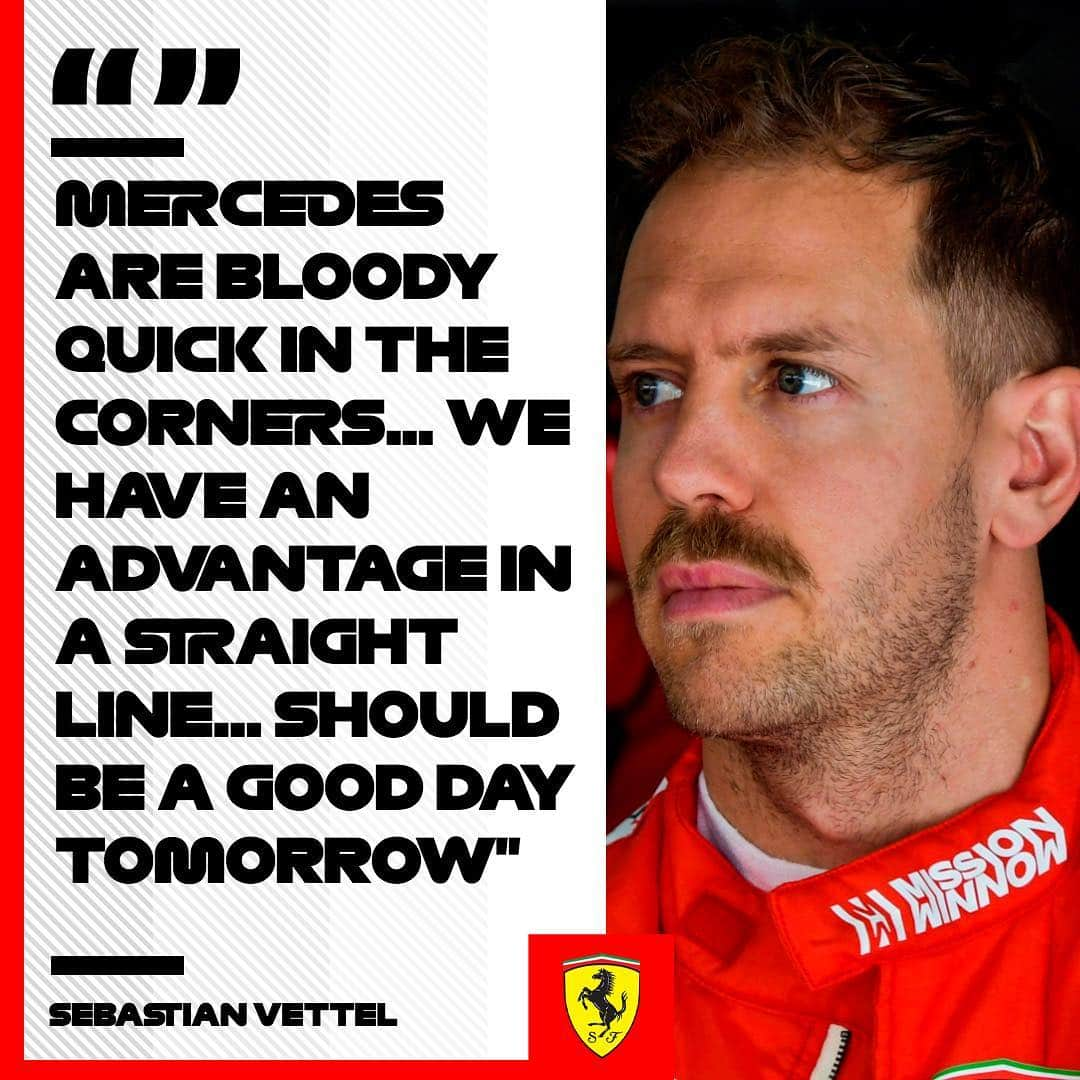 F1さんのインスタグラム写真 - (F1Instagram)「#Race1000 could be a classic 🤞 . #ChineseGP 🇨🇳 #Formula1 #F1 #Vettel @scuderiaferrari #Mercedes」4月14日 2時27分 - f1