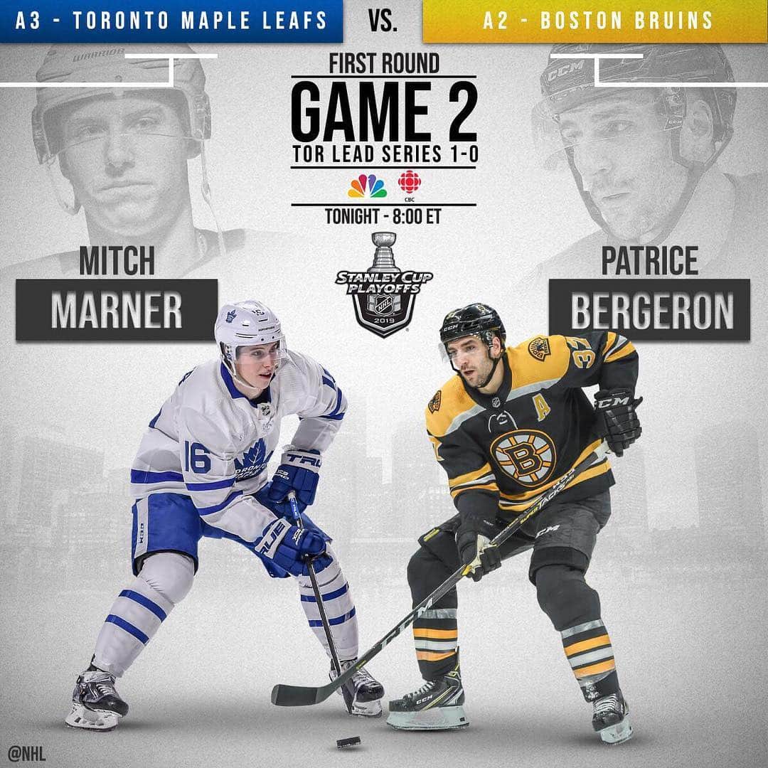 NHLさんのインスタグラム写真 - (NHLInstagram)「Two goals by @marner_93 propelled the @mapleleafs to victory over the @nhlbruins in Game 1! Who will be tonight's MVP? #StanleyCup 📺: 8:00 ET on @nhlonnbcsports and @cbc」4月14日 3時15分 - nhl