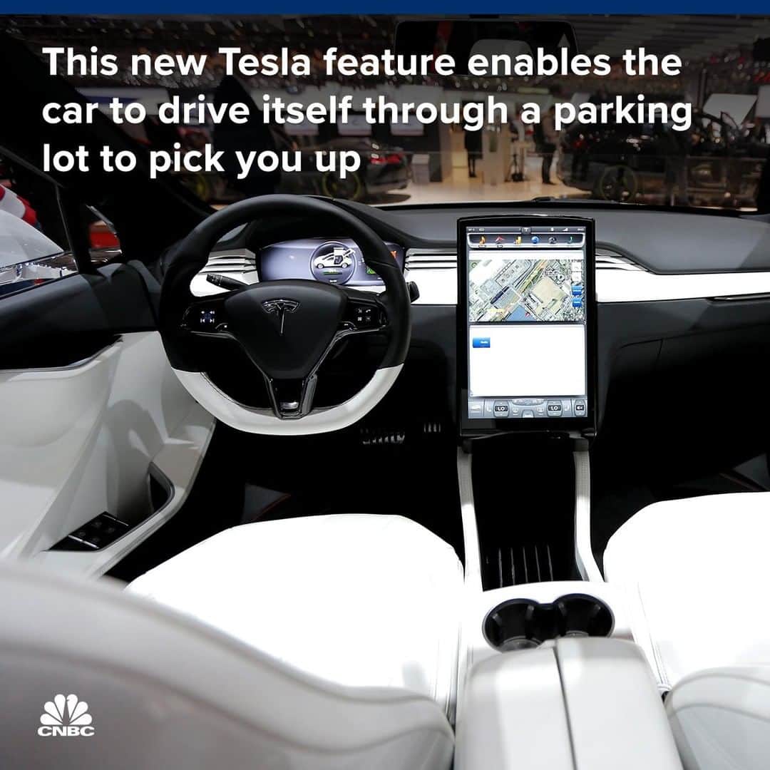 のインスタグラム：「Forgot where you parked? 🤷No worries.⁣ Soon your car may come to you. ⁣ ⁣ Tesla is rolling out a new feature that lets drivers remotely call their car to drive itself through a parking lot to pick them up. ⁣ ⁣ ⁣ The feature is called Enhanced Summon. It works as long as the car is within 150 feet.⁣ ⁣ ⁣ To see how Enhanced Summon works, visit the link in bio.⁣ *⁣ *⁣ *⁣ *⁣ *⁣ *⁣ *⁣ *⁣ #tesla #cars #auto #automobiles #ev #electricvehicles #ai #artificialintelligence #business #businessnews #cnbc⁣ ⁣」