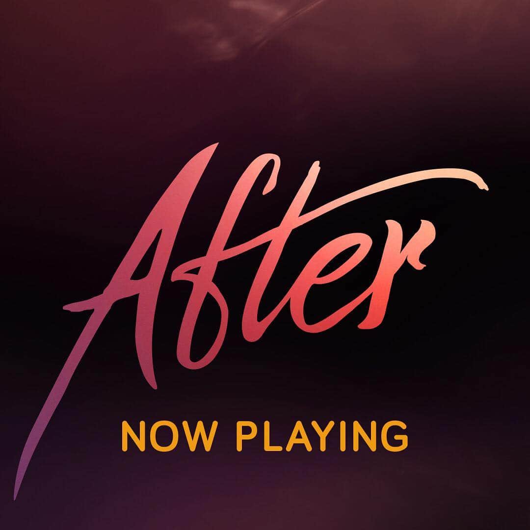 サミュエル・ラーセンのインスタグラム：「Who’s going to see @aftermovie this weekend??!!! I had the time of my life working on this film and I hope all of you go see it a billion times so we can make more movies and finish telling this awesome story...shout out to @annatodd and our incredibly talented cast & crew. And of course all of you...love you, LET’S GO!!!!💜🖤💜🖤」