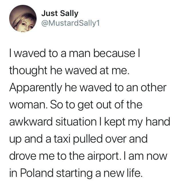 9GAGさんのインスタグラム写真 - (9GAGInstagram)「That's the only reasonable resolution to the situation⠀ By MustardSally1 | TW⠀ -⠀ #awkward #wave #9gag」4月14日 6時00分 - 9gag