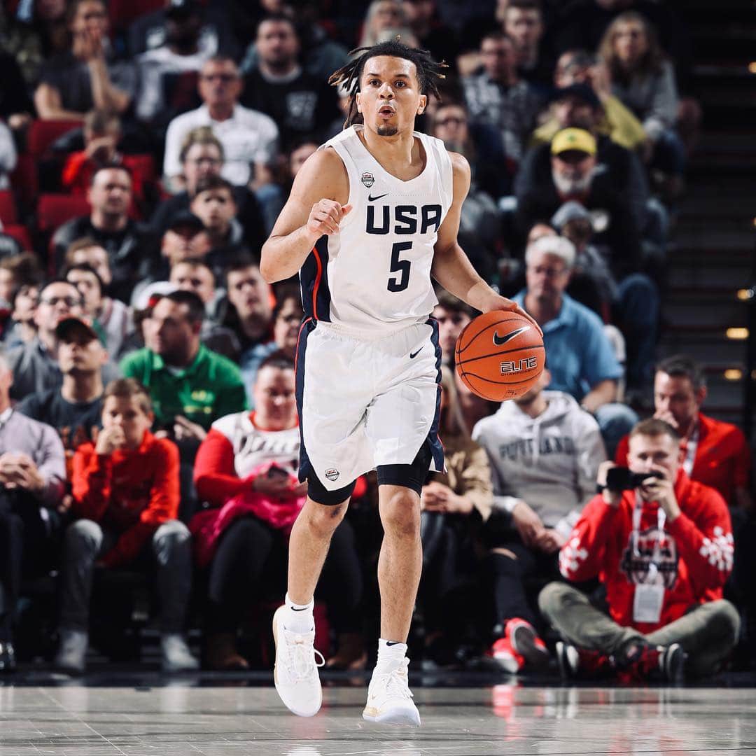 USA Basketballさんのインスタグラム写真 - (USA BasketballInstagram)「Cole was COOKIN’ in the @nikehoopsummit, scoring a team-high 25 points in the 93-87 win」4月14日 6時46分 - usabasketball