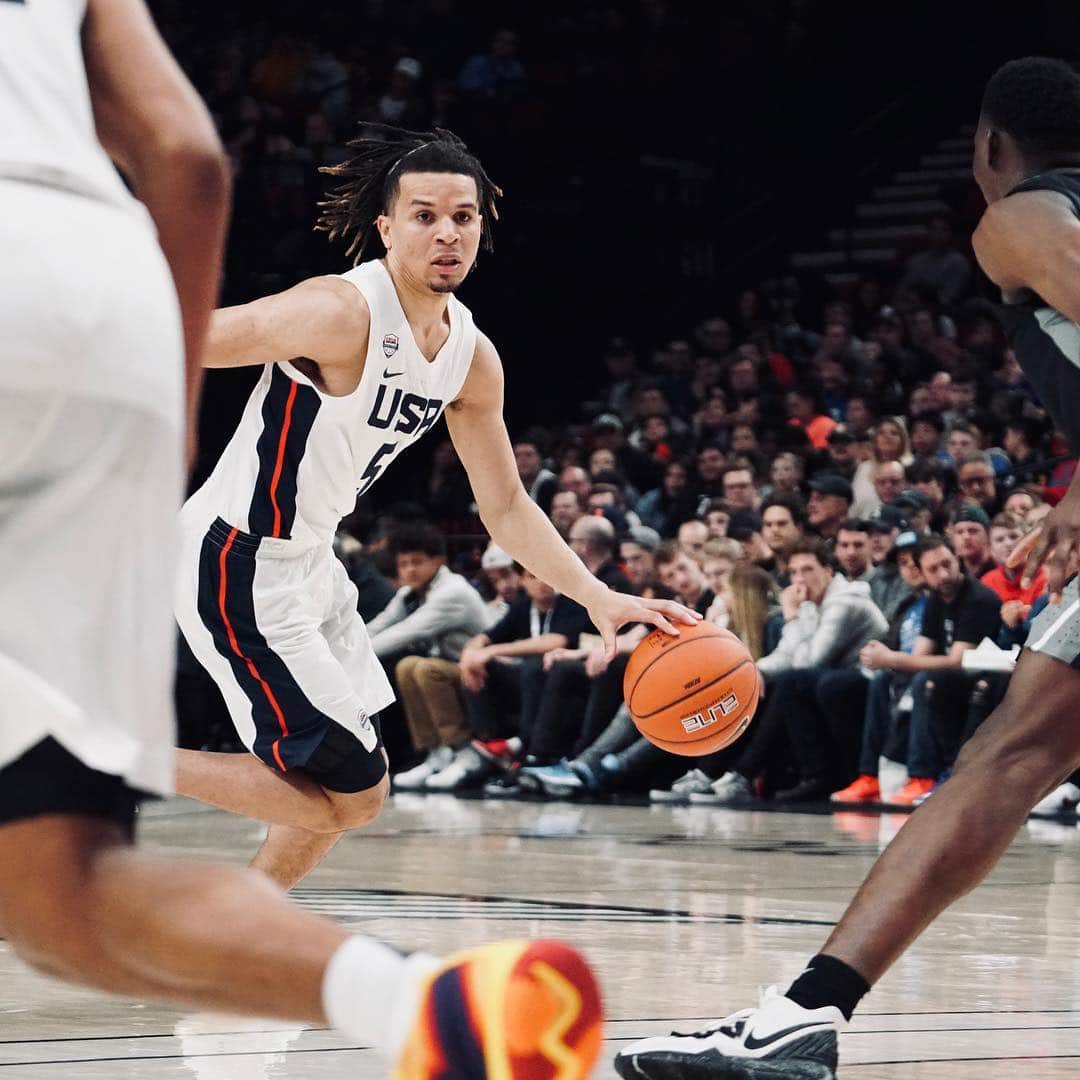 USA Basketballさんのインスタグラム写真 - (USA BasketballInstagram)「Cole was COOKIN’ in the @nikehoopsummit, scoring a team-high 25 points in the 93-87 win」4月14日 6時46分 - usabasketball