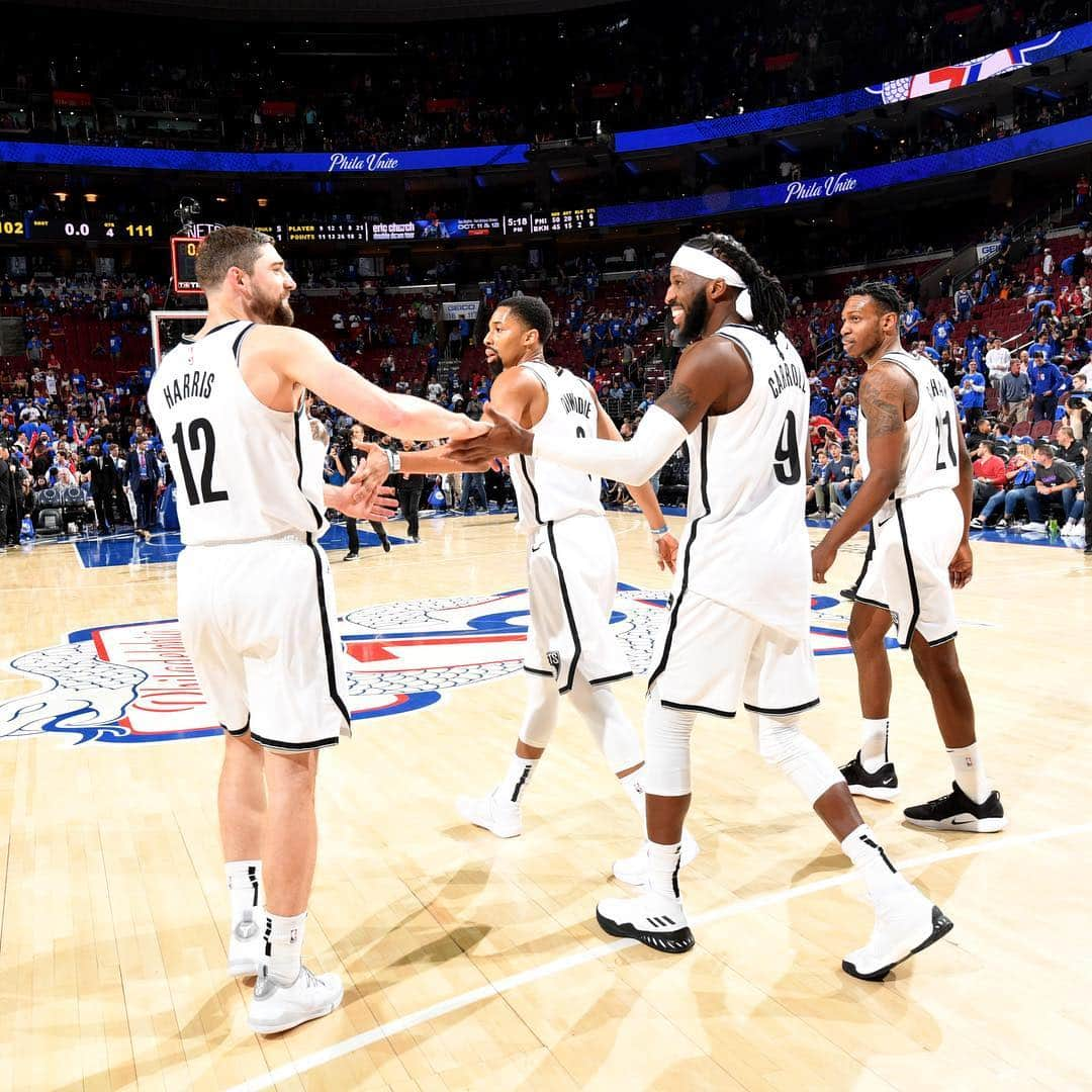 Brooklyn Netsさんのインスタグラム写真 - (Brooklyn NetsInstagram)「High-fives for a Game 1 W 🙏🙏🙏」4月14日 6時55分 - brooklynnets