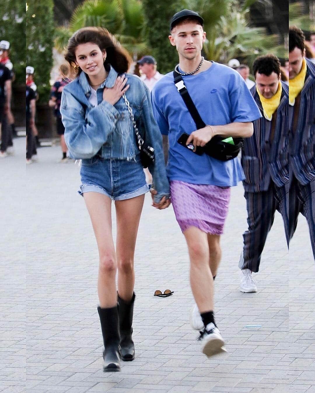 Just Jaredさんのインスタグラム写真 - (Just JaredInstagram)「@kaiagerber and @tommy.dorfman hang out together while attending day one of Coachella. More photos on JustJared.com! #KaiaGerber #TommyDorfman Photos: Backgrid」4月14日 8時43分 - justjared
