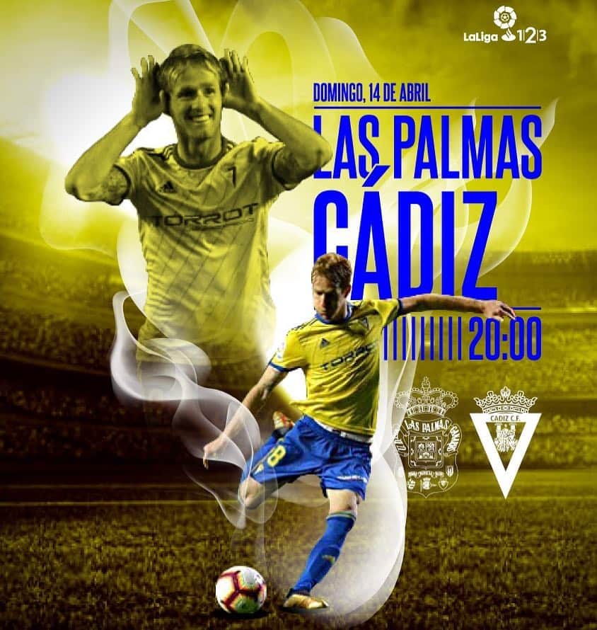 アレハンドロ・フェルナンデス・イグレシアスのインスタグラム：「Otra oportunidad grande de meternos en la lucha por ascender! Ese Cádiz oé! 💛💙 #Mehandichoqueelamarillo #AF8」