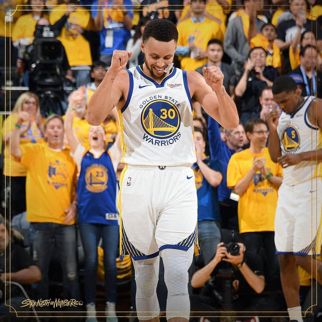 ゴールデンステート・ウォリアーズさんのインスタグラム写真 - (ゴールデンステート・ウォリアーズInstagram)「Stephen Curry: NBA All-Time playoff leader in three pointers made with 386 💦」4月14日 11時40分 - warriors