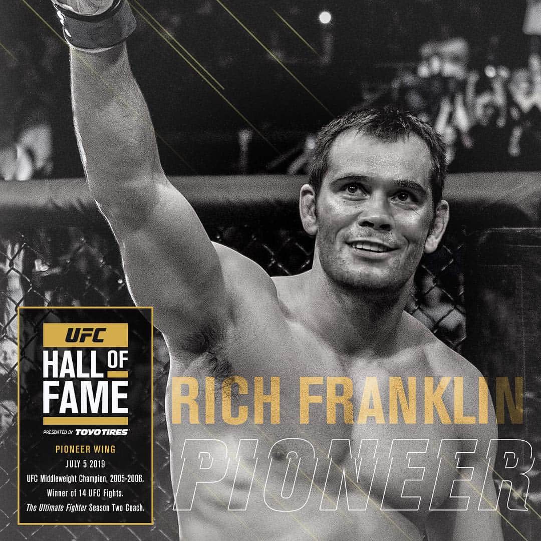 UFCさんのインスタグラム写真 - (UFCInstagram)「'Ace' heads to the Hall.  @RichAceFranklin, welcome to the #UFCHoF!」4月14日 12時44分 - ufc
