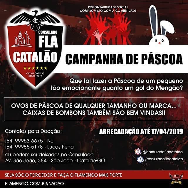 ジーコさんのインスタグラム写真 - (ジーコInstagram)「Campanha do Consulado da Fla Catalão - Goiás,para a Páscoa e quem puder ajudar e sempre benvindo. Saudações RBNGS e parabens pela iniciativa.」4月14日 13時01分 - zico