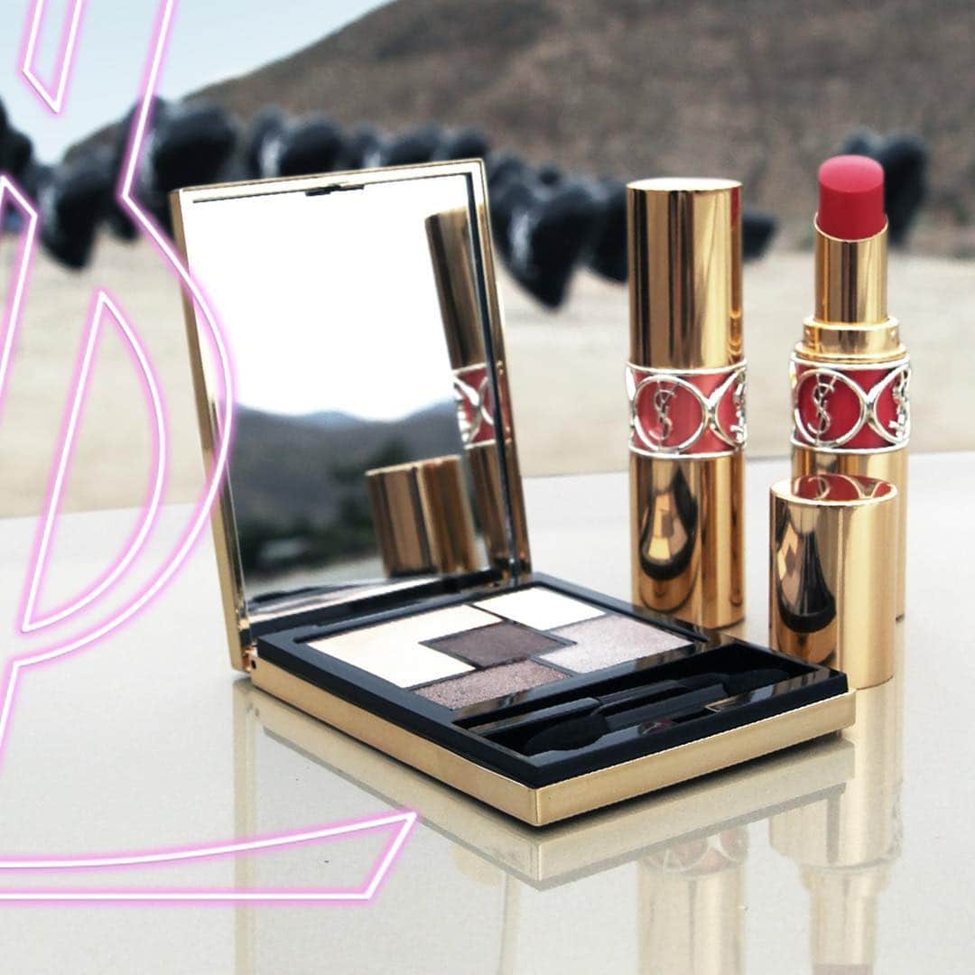 Yves Saint Laurent Beautyさんのインスタグラム写真 - (Yves Saint Laurent BeautyInstagram)「Heat up your look, with the only products hotter than the desert. ROUGE VOLUPTE SHINE in N°57 ROUGE SPENCER ROUGE VOLUPTE SHINE in N°14 CORAIL MARRAKECH COUTURE PALETTE in N°14 ROSY CONTOURING」4月14日 15時06分 - yslbeauty