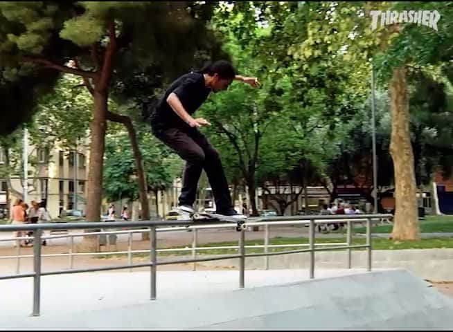 スラッシャーのインスタグラム：「Tech + Gnar 💥🔨 @alexis_sm4l’s new part for @sk8mafia is really fucking good」