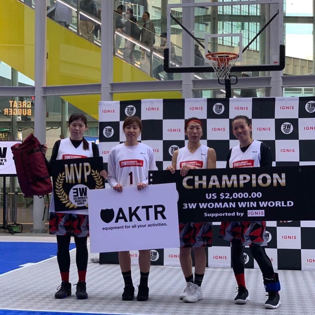 矢野良子さんのインスタグラム写真 - (矢野良子Instagram)「2019/4/13（土）  REXAKT🏆優勝🏆  3W 3x3 WOMAN'S BASKETBALL  GAMES Round9 @渋谷ストリーム  #TD3x3 #3W #tripledouble #3x3 #fiba3x3 #ignis  #stance #aktr  #矢野良子 #名木洋子 #前田有香 #石川麻衣 #REXAKT 〈試合結果〉 予選リーグ vs NEW GPS  21-12 vs PATRIOT  21-7 . セミファイナル vs GYMRATS  17-11 . ファイナル vs SHONAN SUNS 14-13  いつもサポート有難う御座います  #KNOWNOLIMITWATER #ニチバン #wグリップ #ケアリーヴ」4月14日 22時32分 - ryo_yano12