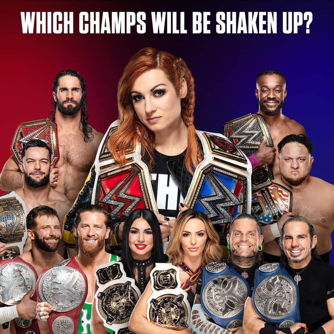 WWEさんのインスタグラム写真 - (WWEInstagram)「Which champs do YOU think will be shaken up tomorrow and Tuesday night? #SuperstarShakeup」4月15日 1時00分 - wwe