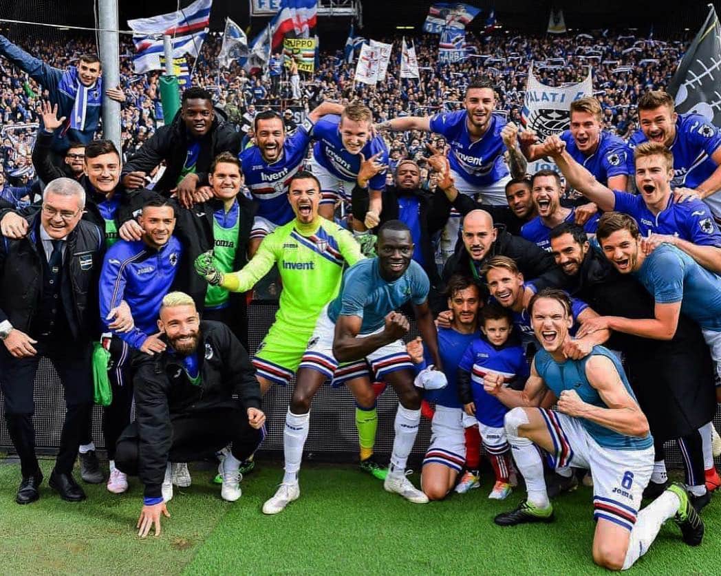 アルビン・エクダルのインスタグラム：「Forza La Sampdoria Alè!! 🔥」