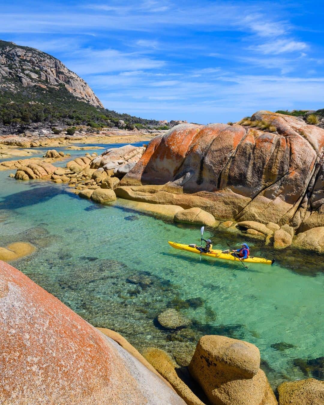 Australiaさんのインスタグラム写真 - (AustraliaInstagram)「Wouldn’t it be lovely to paddle through the week just like this? 🛶 @loicleguilly went on a #kayaking tour with @roaring40skayaking in the crystal clear water of @tasmania’s @visitflindersisland, which is one of the best ways to experience this charming little island off the mainland of @northerntasmania. As you #kayak along the coastline, you’ll likely discover beautiful beaches where there are no other humans in sight, meaning you can simply laze around with just the birds and wildlife. TIP: If that sounds like your idea of paradise, book their 6-day exploration tour, which means you get to spend almost a week of doing just that - paddling, relaxing and enjoying nature.  #seeaustralia #discovertasmania #northerntasmania #explore #travel #wanderlust」4月15日 15時00分 - australia