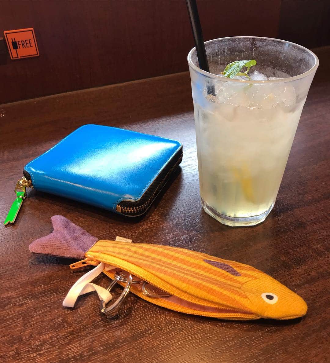松田青子のインスタグラム：「長い間しっくりくるキーケースを探していたが、魚に収納するという正解を見つけた🐟🐠」