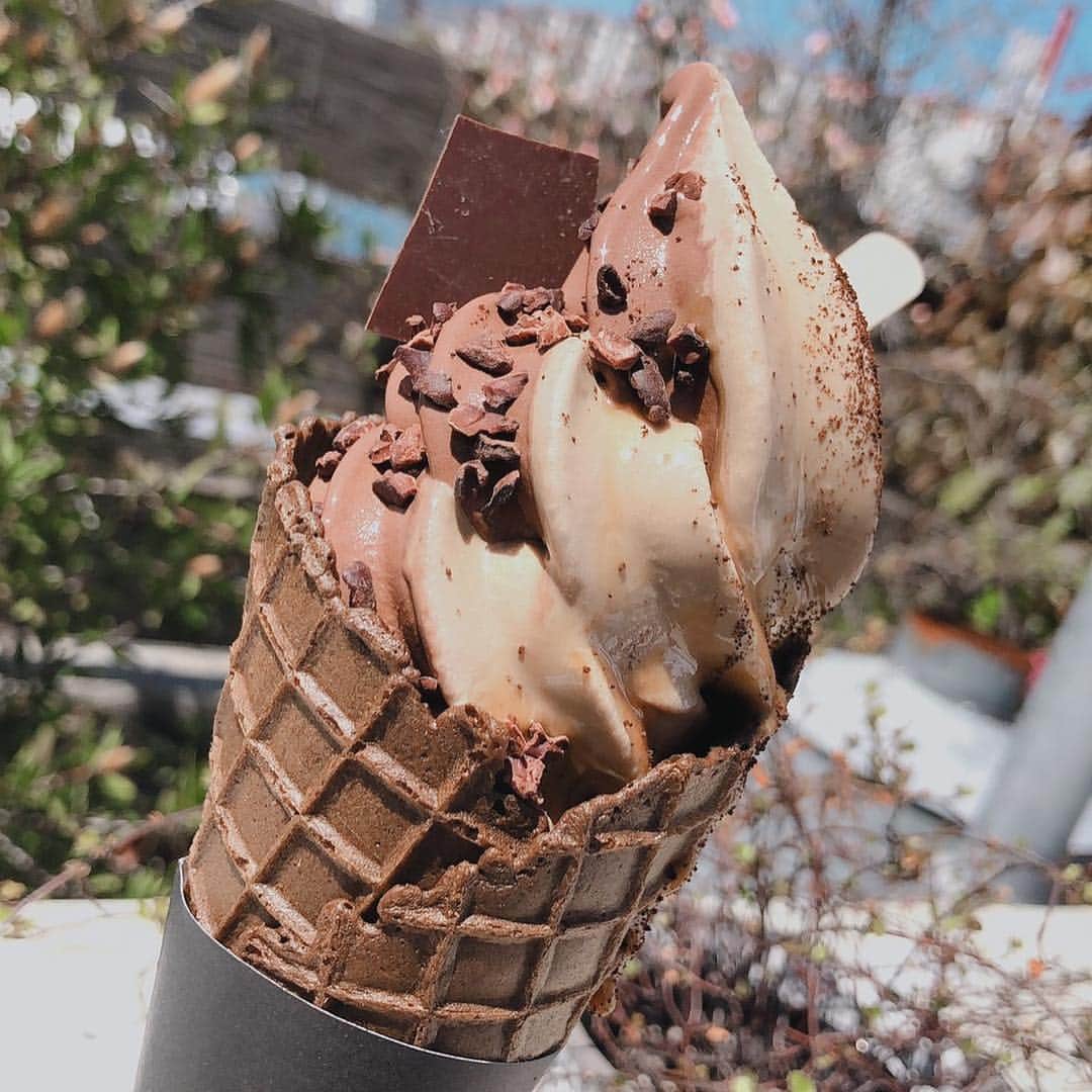 高橋大樹さんのインスタグラム写真 - (高橋大樹Instagram)「美味しいチョコレート屋さん🤟  #カカオ#ソフトクリーム#チョコレート#濃厚#いい天気」4月15日 13時41分 - honkonahaha