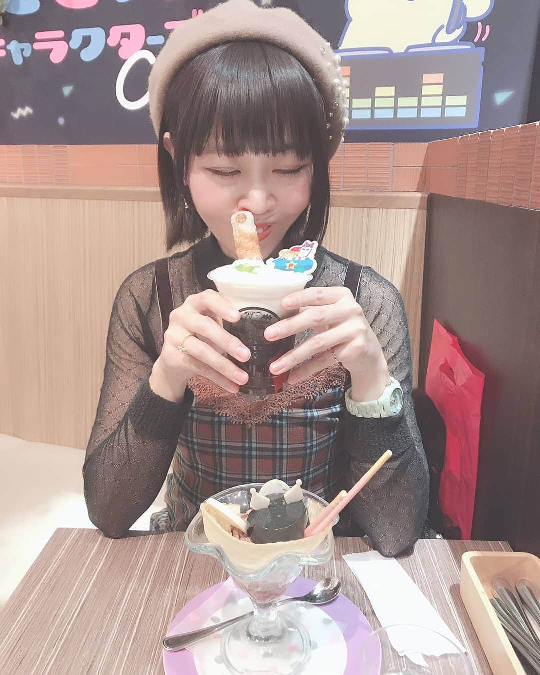 熊本アイさんのインスタグラム写真 - (熊本アイInstagram)「4.13 おでーと♡♡ . #ポプテピピックサンリオキャラクターズカフェ」4月15日 13時58分 - eye.1010