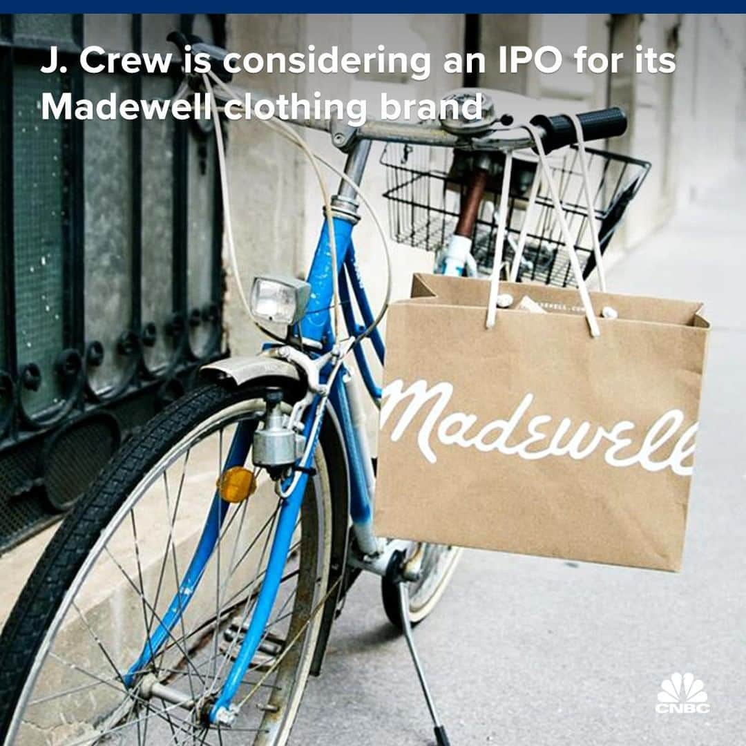 CNBCさんのインスタグラム写真 - (CNBCInstagram)「J. Crew is billions of dollars in debt, and struggling with falling sales and a dwindling cash pile. Could Madewell be its saving grace? ⁣  Madewell is J. Crew’s fastest growing brand. A Madewell IPO could improve J. Crew’s capital structure and better position it to tackle its debt — and it could happen as early as “the second half of 2019.”⁣ ⁣ More on what this means for the future of both brands, at the link in bio.⁣ *⁣ *⁣ *⁣ *⁣ *⁣ *⁣ *⁣ *⁣ #fashion #style #instafashion #ipo #nyse #nasdaq #markets #investing #clothing #shopping #retail #madewell #jcrew #cnbc #business #businessnews⁣」4月15日 7時20分 - cnbc