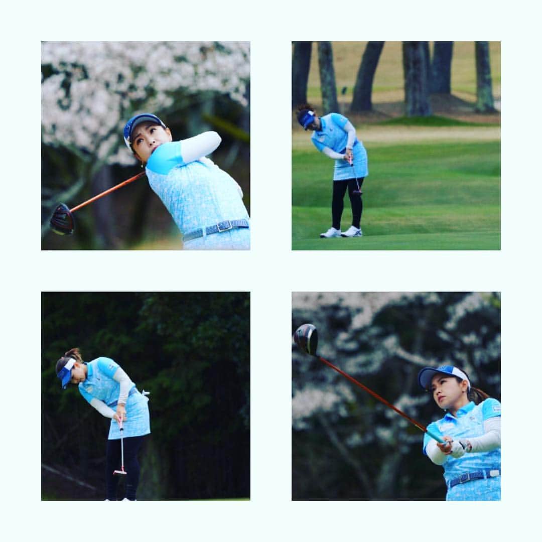 のインスタグラム：「☆ 今週の #ステップアップツアー #golfstyle 初日、まずまずのスタートで久しぶりの試合感の中楽しくプレー出来ました🎶 やっぱり少々の不安がある方が集中力増していいのかなぁ🤔 ショットもパットも欲が無くて普段通り打てる、、、 ☆ 初日のウェアは @efficace_official  #エフィカス  #hanasakaladiesyanmargolftournament  #lpga #女子プロゴルファー  #リクルートエグゼクティブエージェント  #simmons #シモンズ  #dunlop #ダンロップ #srixon #スリクソン #xxio #ゼクシオ #asics #アシックス」