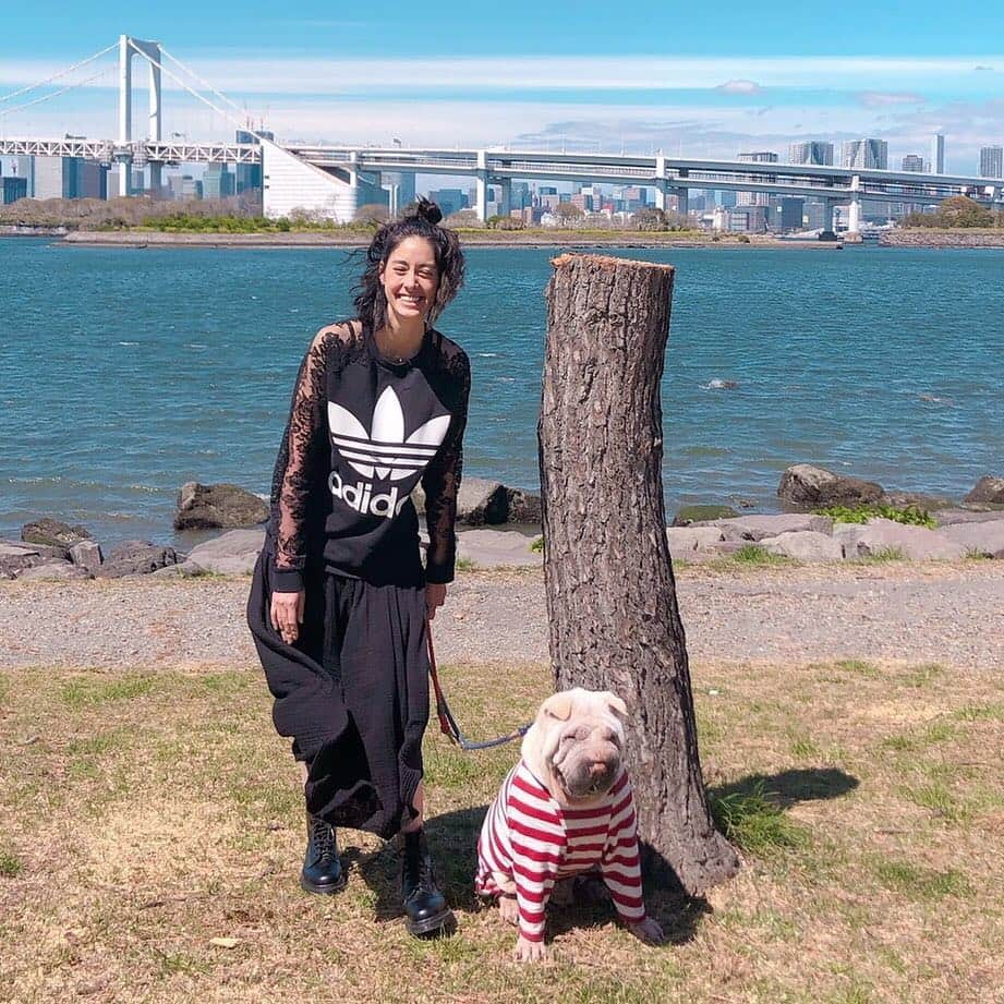 森泉さんのインスタグラム写真 - (森泉Instagram)「Nice day with Shumai 🌈」4月15日 9時42分 - izumi.mori