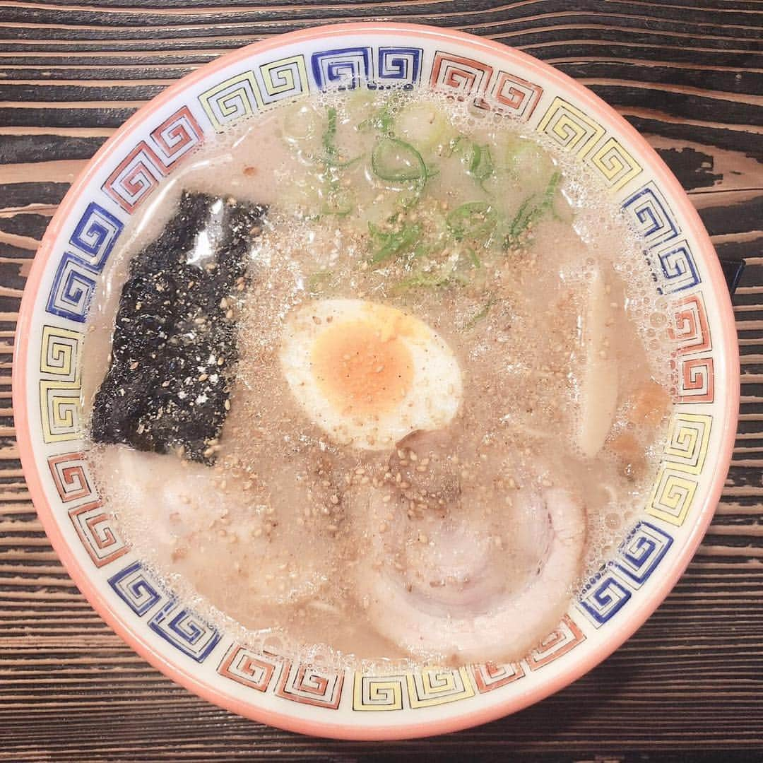 加藤美祐さんのインスタグラム写真 - (加藤美祐Instagram)「これまた初めましての大砲ラーメン🤤🍜 お父さんとお母さんに連れて行ってもらいました！  店内入った時は、うっ、、くさい、、🤢！！ ってなって食べれるか心配になったけど、本当にペロリだった🤤❤️ 昔ラーメンの方を食べたよ！ こちらのが香りもスープもがっつりこってり🐷  見よう見まねで、ごまかけてコショウをふって🌿  ごちそうさまでした👏🏻✨ #大砲ラーメン #らーめん #とんこつラーメン #福岡 #福岡グルメ」4月15日 10時22分 - muwkato