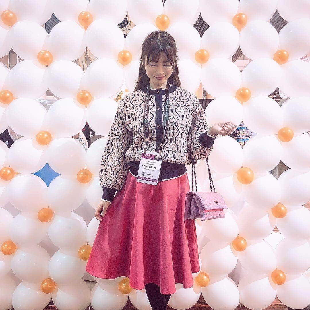 清水彩子のインスタグラム：「🌸お花可愛い🌸 春大好き❤  #🌸#お花バルーン」