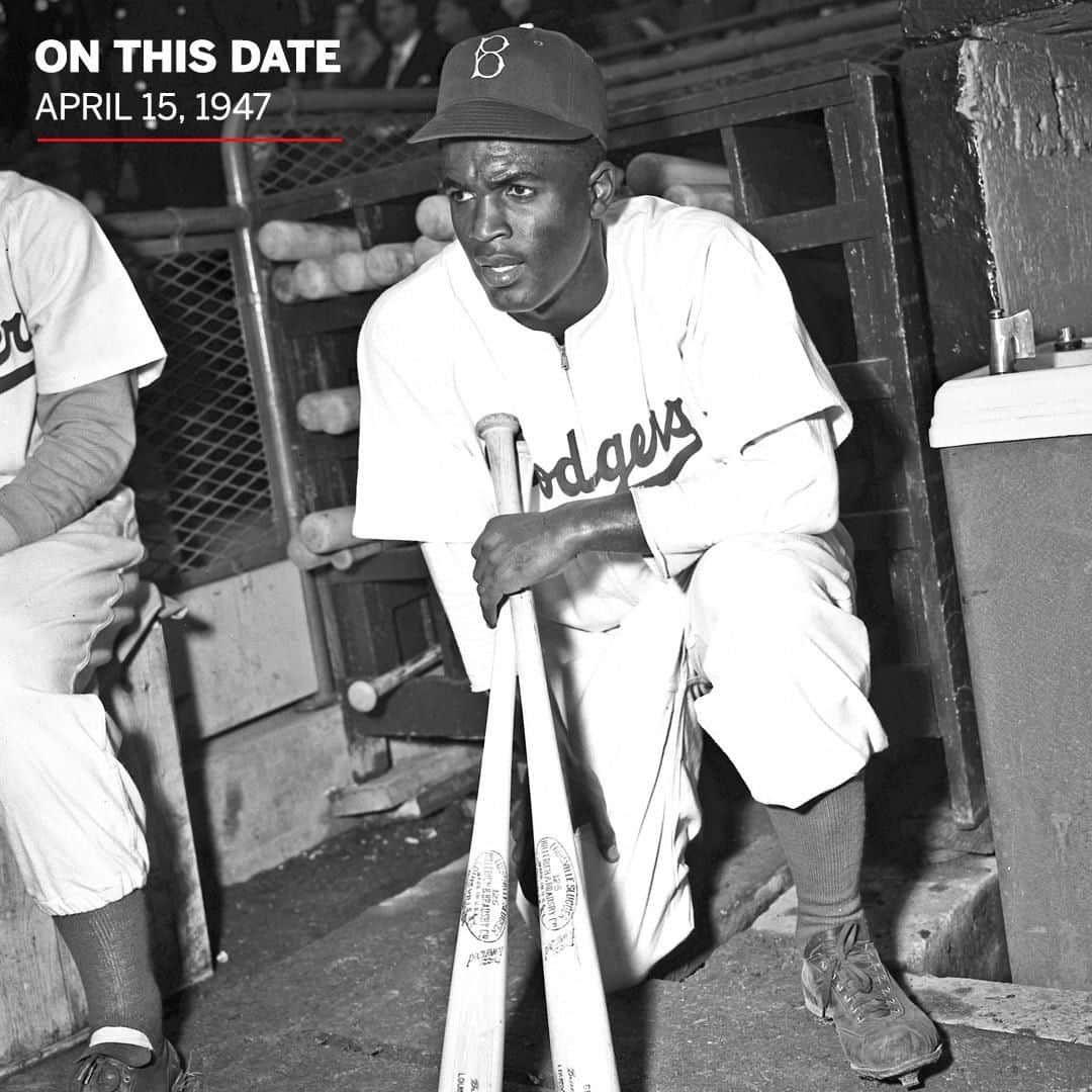 espnさんのインスタグラム写真 - (espnInstagram)「On This Date: In 1947, Jackie Robinson made his MLB debut for the Dodgers, changing the game forever. Thank you, 42 🙌」4月15日 22時46分 - espn