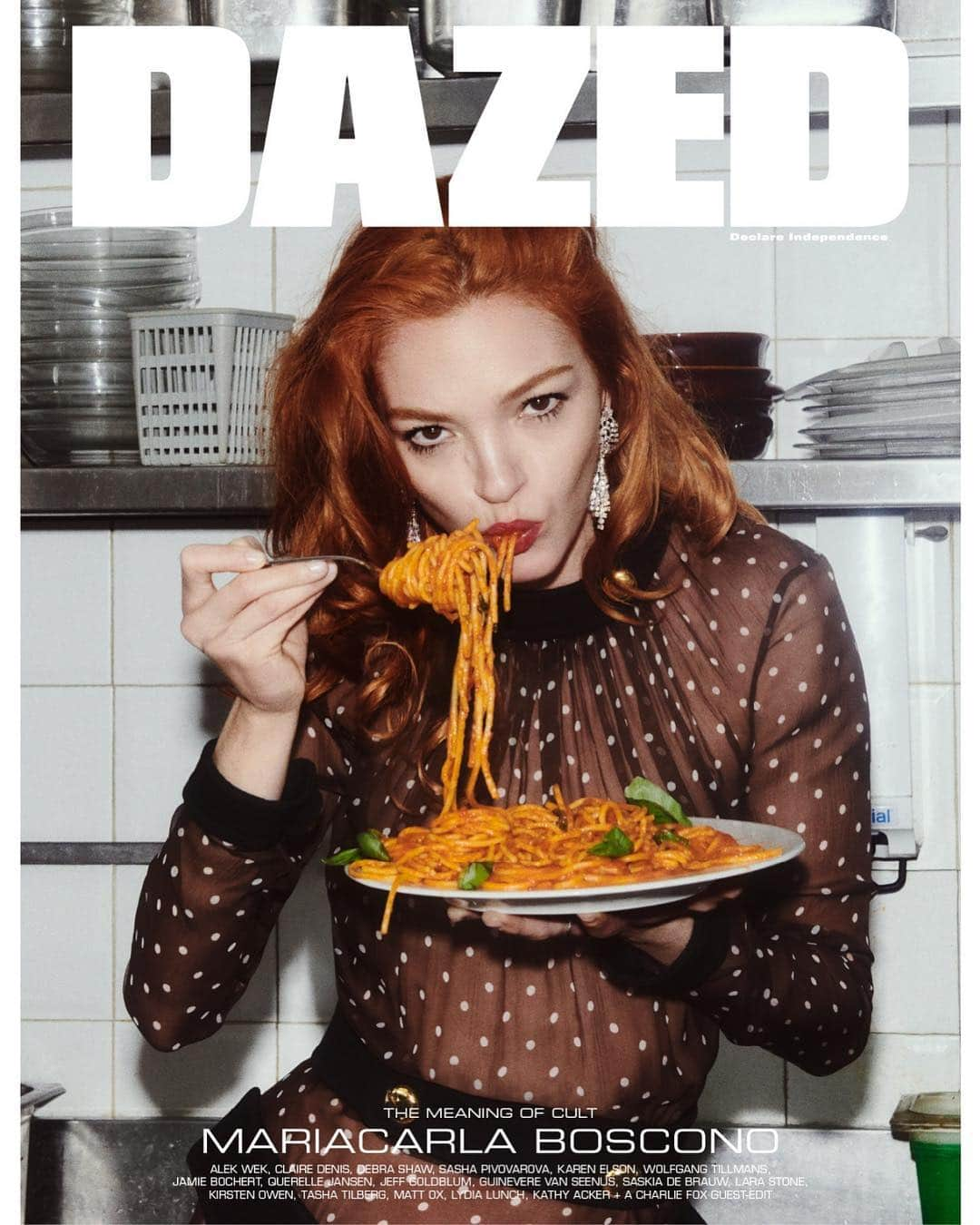 マリアカルラ・ボスコーノさんのインスタグラム写真 - (マリアカルラ・ボスコーノInstagram)「🍝 @dazed 🍝  #TheMeaningOfCult  Photography @charlottemwales Styling @elizabethfraserbell Hair @cyndiaharvey Make-up @jenmyles Casting @noahtshelley」4月15日 22時58分 - mariacarlaboscono