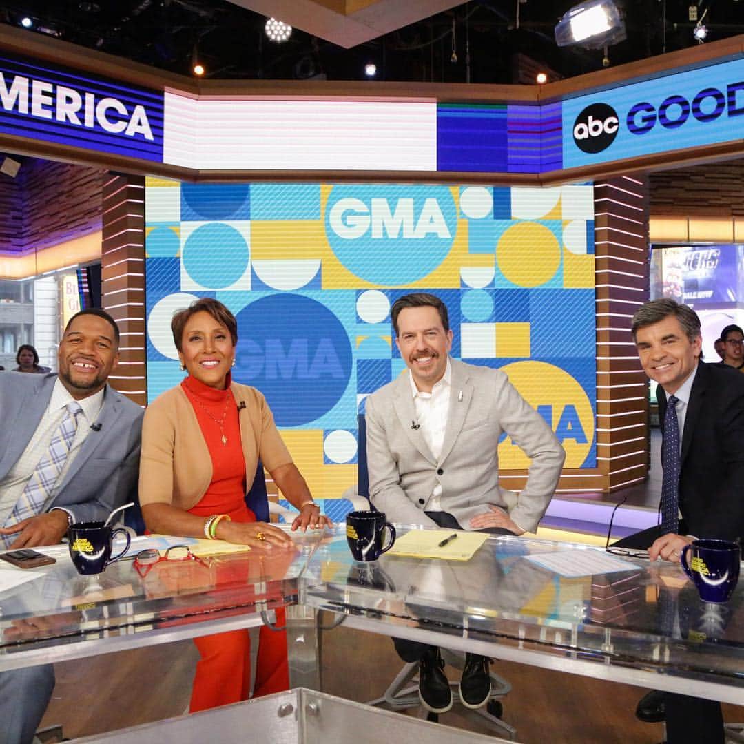 Good Morning Americaさんのインスタグラム写真 - (Good Morning AmericaInstagram)「When @edhelms (and his mustache) come to GMA, you know it’s going to be a good week 👌」4月15日 23時14分 - goodmorningamerica