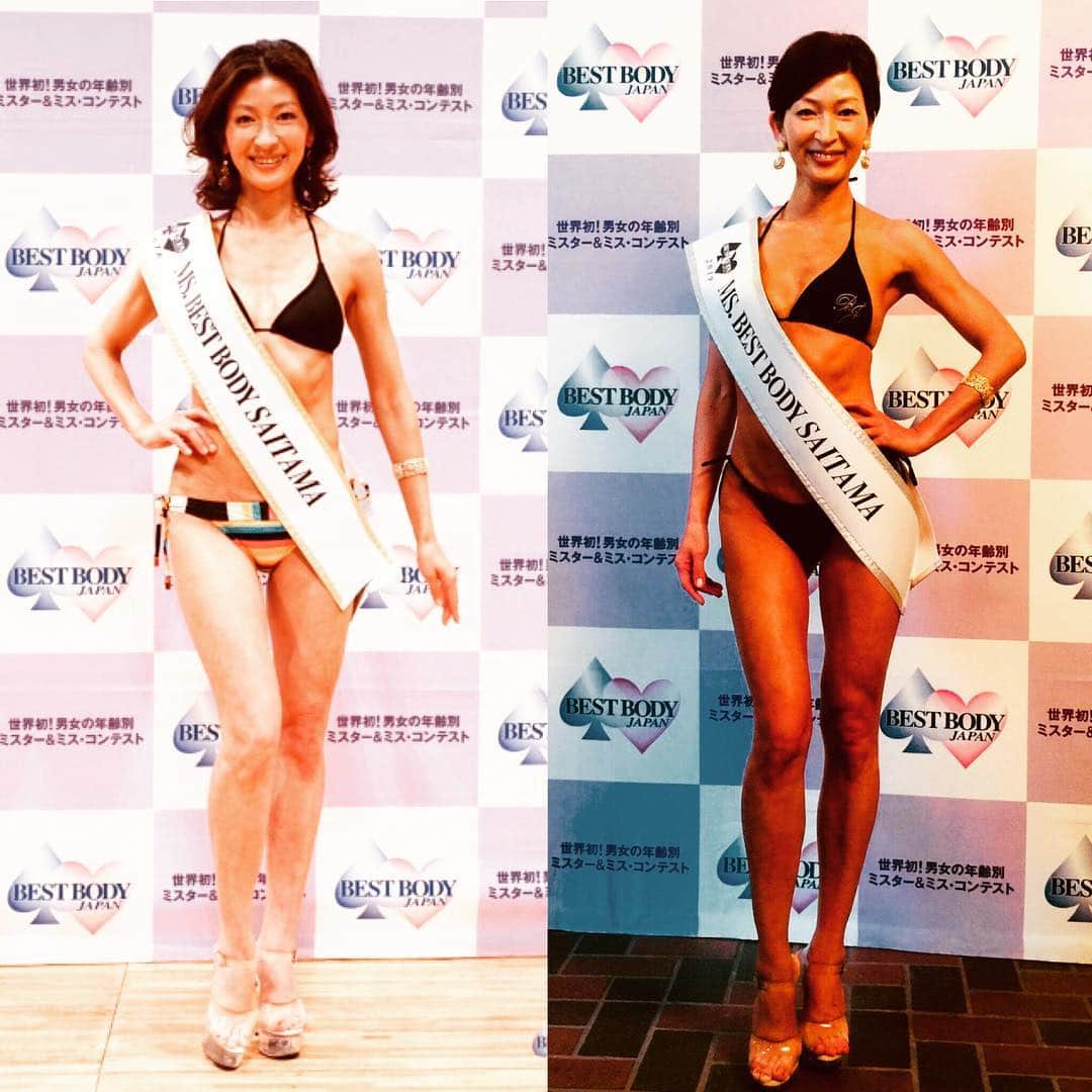 高頭なおのインスタグラム：「3年前と今の私🌟 撮影環境&日焼け具合が異なるので、分かり づらいかもしれませんが、肩と脚が変わり ました。 脚なんか、ラインが違う。 40代より、50代の方が進化へ・・・💫 私が目標としている、メリハリに 近づいています。 一朝一夕には変わらないけれど、 やれば出来るんだ・・・と自分の努力を 褒めたいし、これからも体現していきたい。 さらに、モチベーション上がった‼️ #プロテインスムージー #スムージー#プロテイン #ボディメイク#美ボディ #ダイエット#タンパク質 #筋トレ女子#クビレ #ヒップアップ#50代 #アラフィフ#BBJ#美脚 #美尻#光研#一朝一夕 #ベストボディジャパンさいたま大会 #おさらい#準グランプリ#ベストボディジャパン #クイーンクラス」
