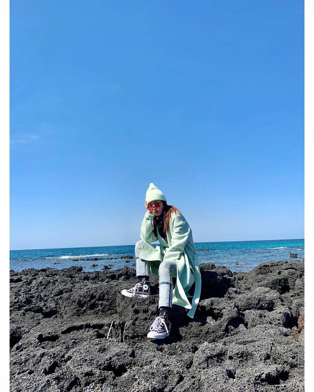 ダラ さんのインスタグラム写真 - (ダラ Instagram)「제주도에서🌴 민트민트해」4月15日 23時38分 - daraxxi