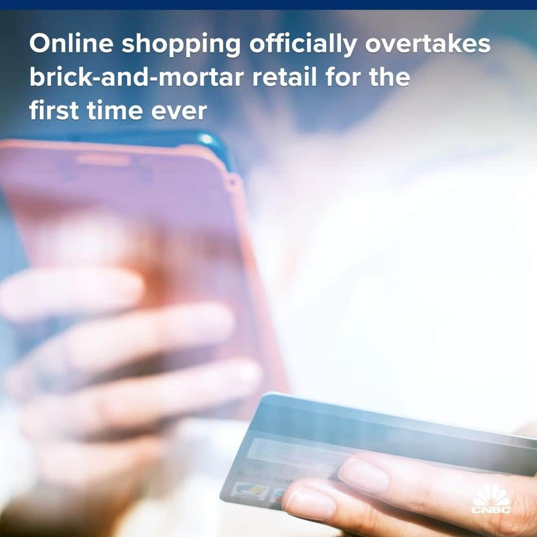 CNBCさんのインスタグラム写真 - (CNBCInstagram)「⁣ Key points:⁣ ⁣ ▪️Online shopping led by Amazon hit a new milestone in February.⁣ ⁣ ▪️The total market share of "non-store," or online U.S. retail sales was higher than general merchandise sales for the first time in history, according to a report from the Commerce Department this week.⁣ ⁣ ▪️“The days of the internet and online shopping being “just a fad” have come a long way over the years,” says Bespoke’s Paul Hickey.⁣ ⁣ ⁣ For the full story, please visit the link in our bio. ⁣ *⁣ *⁣ *⁣ *⁣ *⁣ *⁣ *⁣ *⁣ #shopping #sales #retail #commerce #spend #consumer #habits #business #new #businessnews #cnbc」4月16日 0時10分 - cnbc