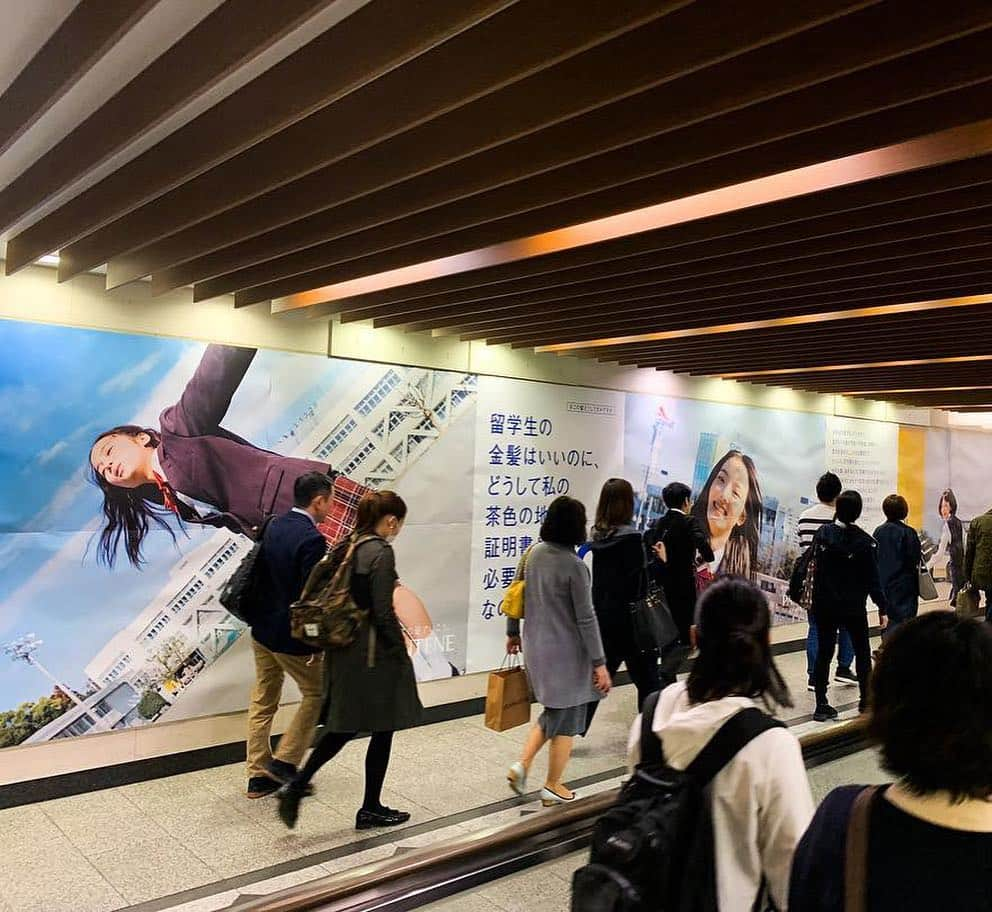 永瀬沙世さんのインスタグラム写真 - (永瀬沙世Instagram)「Works.  Shibuya Station & Osaka Umeda station 🌸パンテーン P&G さあ、この髪で行こう」4月15日 16時14分 - say0ngs