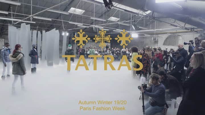 のインスタグラム：「Here is a glance inside the Tatras fashion show in Paris during #PFW  Discover the looks you’ll love to wear this winter!  #TatrasTakesParis  tatras.it  Video by @h7o7films  ____________ #event #tatrasofficial #fashionweek #paris #parigi #garageamelot #march #party #fashon #fashiongram #instafashion #fashionigers #downjacket #totallook #tatras #fashion #show #invitation #love」