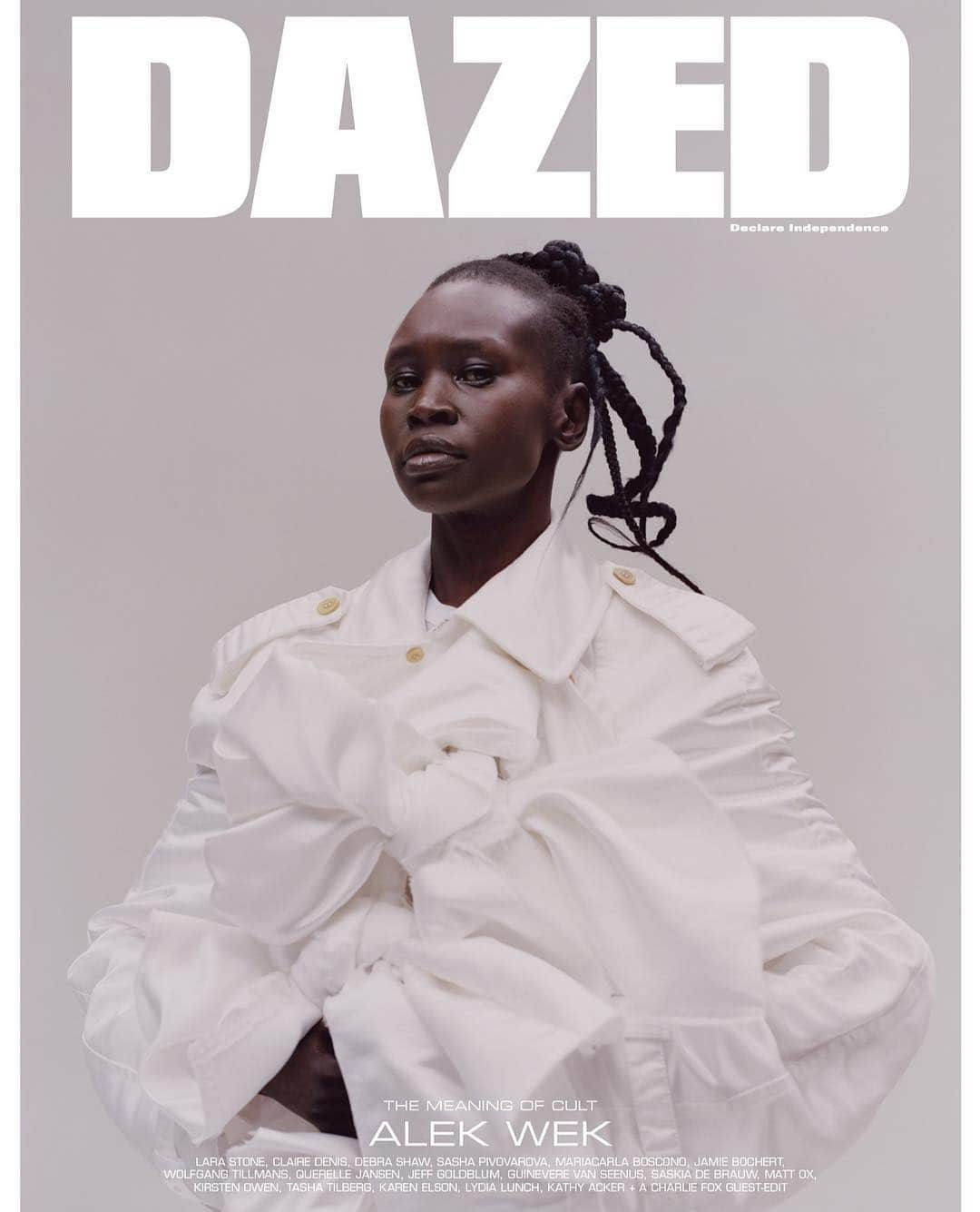 Dazed Magazineさんのインスタグラム写真 - (Dazed MagazineInstagram)「🌪THE MEANING OF CULT: ALEK WEK BY TYLER MITCHELL🌪⁣⠀ ⁣⠀ What does it mean to have cult appeal? Our new spring/summer 2019 issue unravels this question, bringing together era-defining icons with the essential imagemakers of today. COMING SOON.⁣⠀ ⁣⠀ Photography @tylersphotos⁣⠀ Styling @robbiespencer⁣⠀ Hair @jawaraw⁣⠀ Make-up @emikaneko⁣⠀ Set design @andyhillmanstudio⁣⠀ Casting @noahtshelley⁣⠀ ⁣⠀ @msalekwek wears all clothes @commedesgarcons SS19⁣⠀ ⁣⠀ Taken from the spring/summer 2019 #TheMeaningOfCult issue of #Dazed⁣⠀」4月15日 17時04分 - dazed