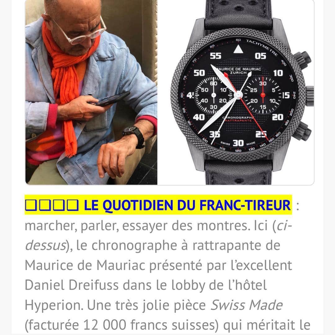 Maurice De Mauriac Zurichさんのインスタグラム写真 - (Maurice De Mauriac ZurichInstagram)「Our Doublesixty Rattrapante with notable mentions from Gregory Pons, Watch Journalist, Watchtaster, Watchtester when he paid us a visited in Baselworld! #mauricedemauriac #doublesixty #baselworld #baselworld2019 #watchlover」4月16日 0時23分 - mauricedemauriac