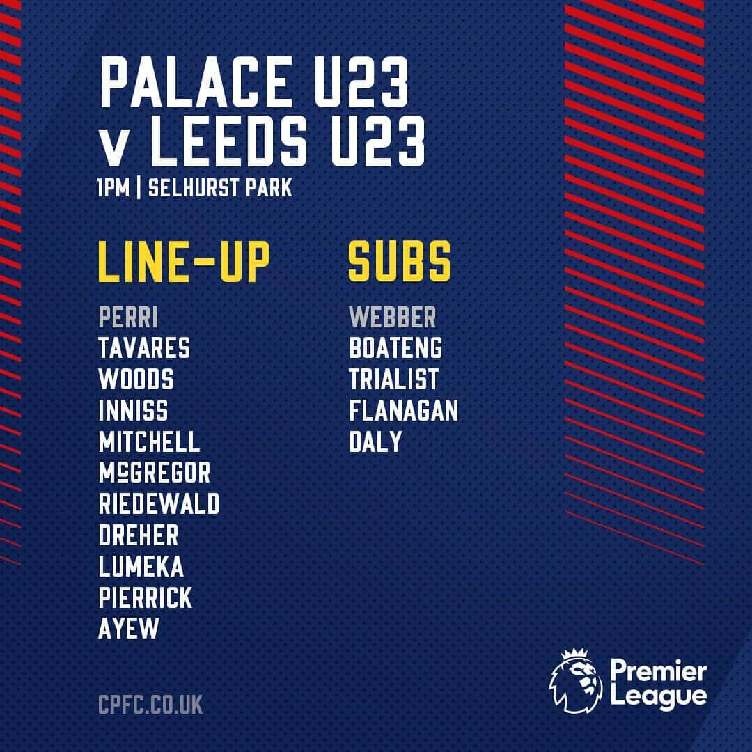 クリスタル・パレスFCさんのインスタグラム写真 - (クリスタル・パレスFCInstagram)「📋 Here’s the #CPFCU23 🦅 side to play Leeds United this afternoon. Watch the game live on the official club app 📲」4月15日 19時58分 - cpfc