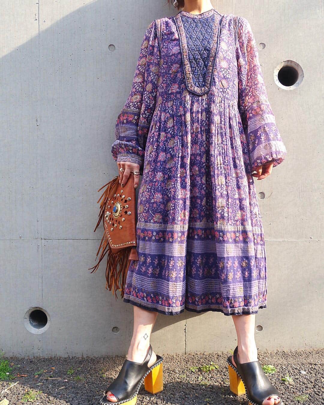 Chief used&vintageさんのインスタグラム写真 - (Chief used&vintageInstagram)「“1970s India Cotton Dress “ In Online Store 🦋 🦋」4月15日 20時13分 - chief_vintage_