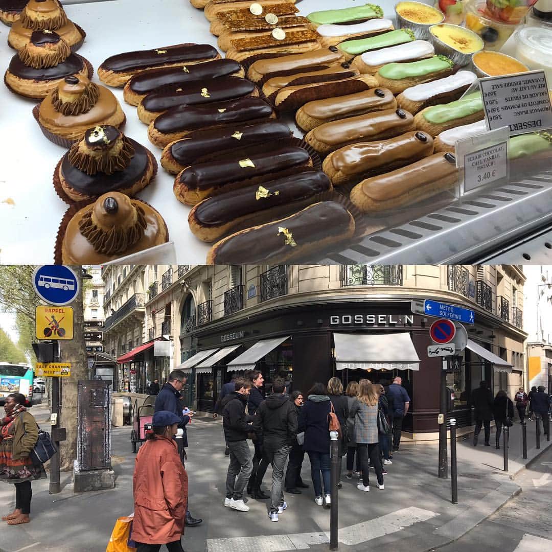 MITOMI TOKOTOさんのインスタグラム写真 - (MITOMI TOKOTOInstagram)「さて、ちょっとだけパリ日記を！🇫🇷 まずおすすめのパン屋！❤️✨ ちなみにフランスではパンとケーキはパン屋で買う！🤩✨ そしてパン・オ・ショコラ、クロワッサン、そしてエクレアならサンジェルマン大通りにある「Gosselin」ですね！🥇🥰✨ とにかくパン系ならバターの香りが良い、そしてエクレアならバニラもおすすめ！😊👍 毎日11:00-13:30はかなり並ぶので、夕方がおすすめ！😅✨ 写真は今日13:30で撮った！😅✨ #mitomitokoto #パリだよ🇫🇷」4月15日 21時45分 - mitomitokoto