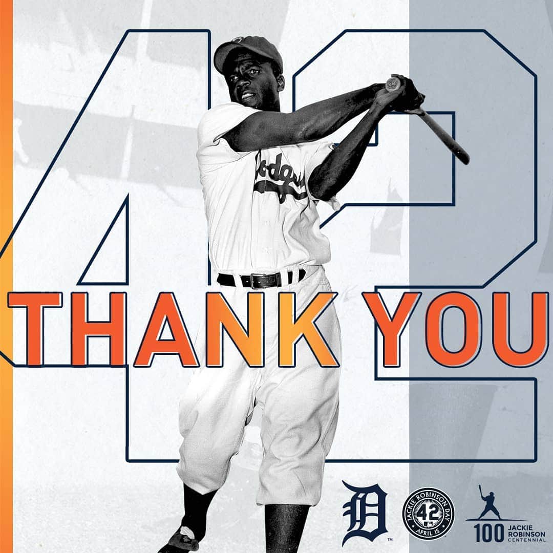 デトロイト・タイガースさんのインスタグラム写真 - (デトロイト・タイガースInstagram)「Thank you, 42.  #Jackie42」4月15日 22時31分 - tigers